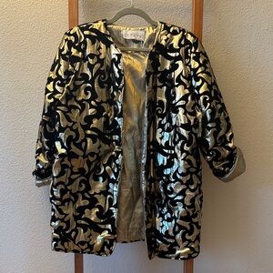 L. Rothschild vintage Black and Gold lame Women's